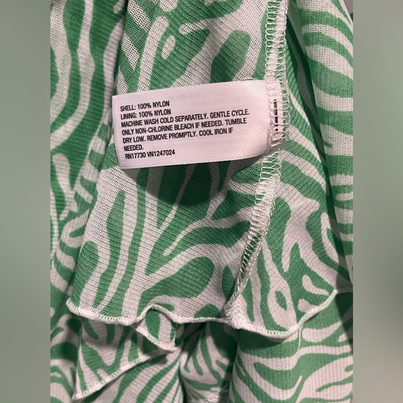 New DVF Diane von Furstenberg for Target Sea Twig Green White Mini Dress XL - Picture 4 of 4